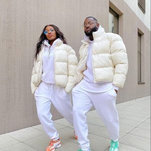 Bộ Đồ Đôi Áo Khoác Phao Trắng – Hoodie Trắng Unisex
